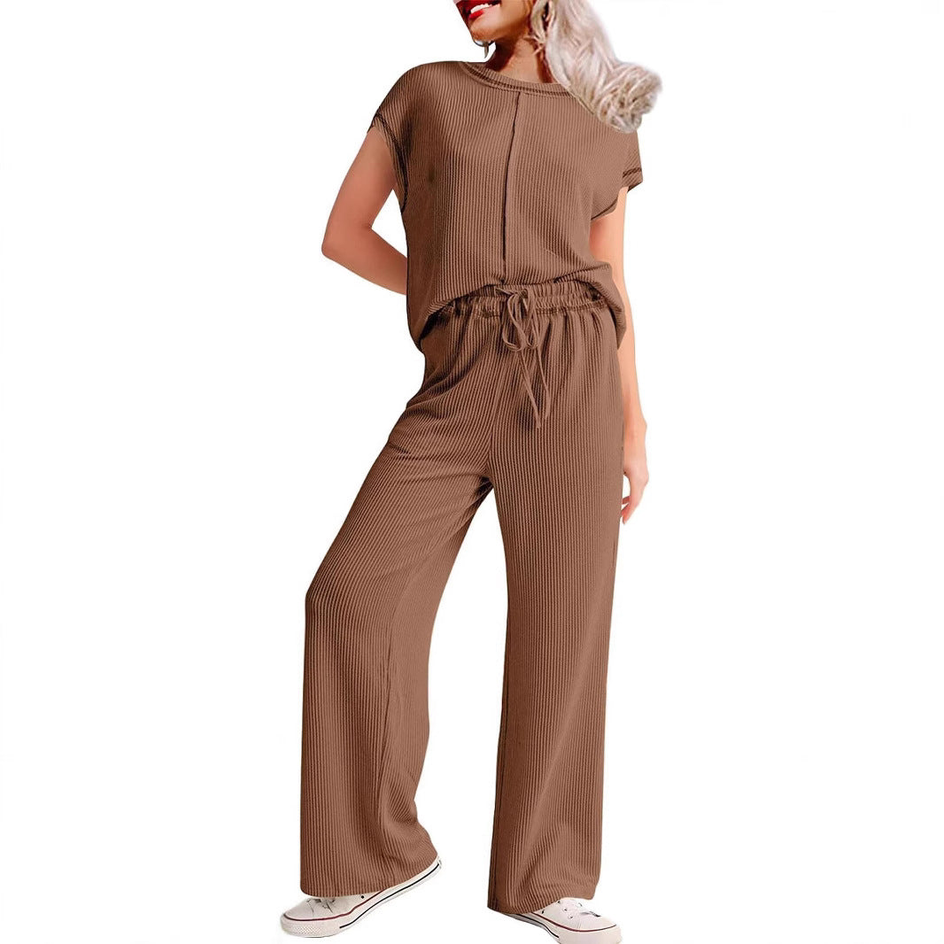 Three-quarter Sleeve Casual Women's Pants Loose And Slimming Trousers