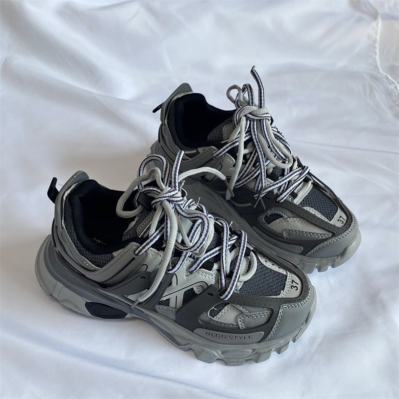 Mens Retro, Minimalist, Versatile Chunky-soled Sneakers