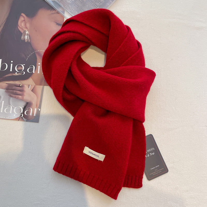 Women's Pure Wool Scarf Winter High Sense