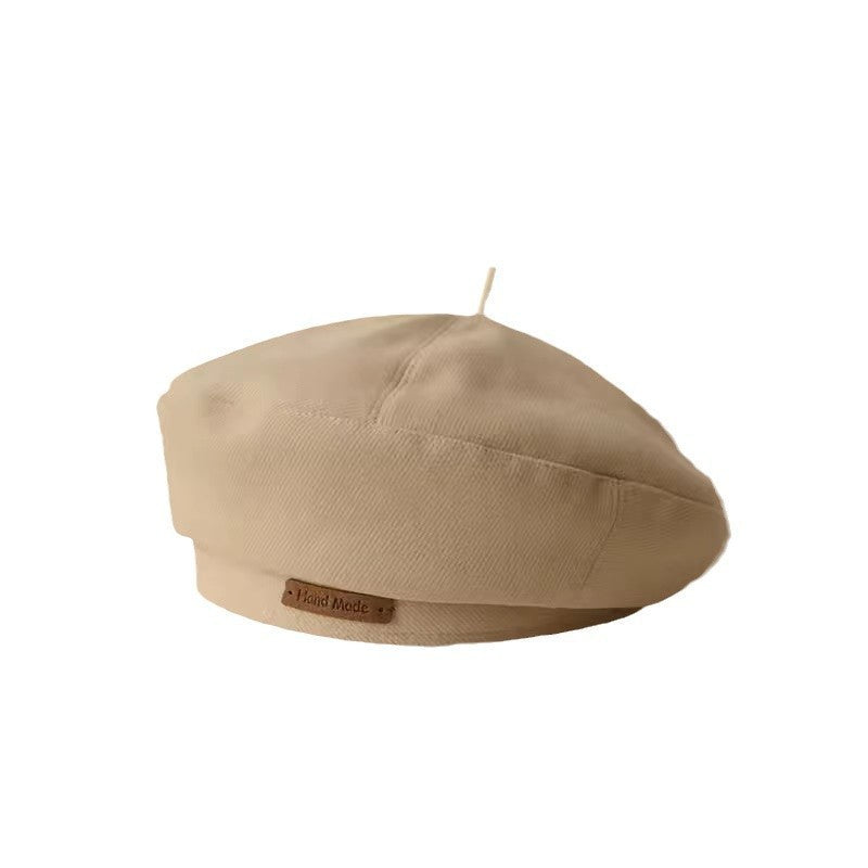 New Style Face-looking Small Octagonal Hat Big Head Circumference Autumn And Winter