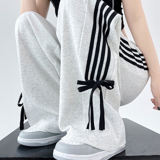 Bow-knot Sweatpants For Women High-waisted And Versatile