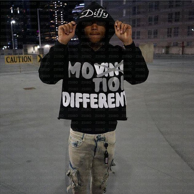 Hip Hop Gothic Style Hoodie Letter Print Sweatshirt