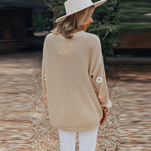 Autumn New Round Neck Knitted All-matching Loose Sweater