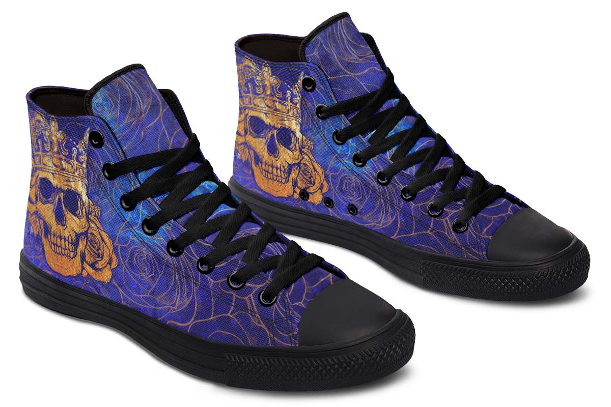 Men's And Women's Fashion Color Printing High-top Canvas Shoes