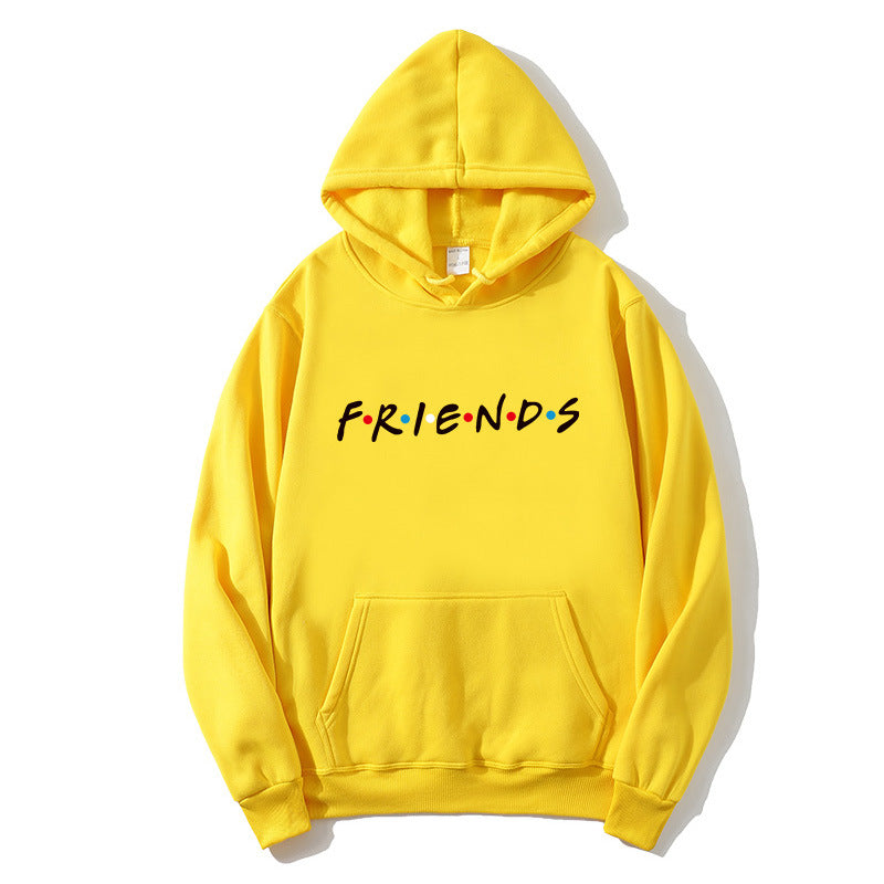 Dame hættetrøje med lange ærmer og 'Letter Friend'-print