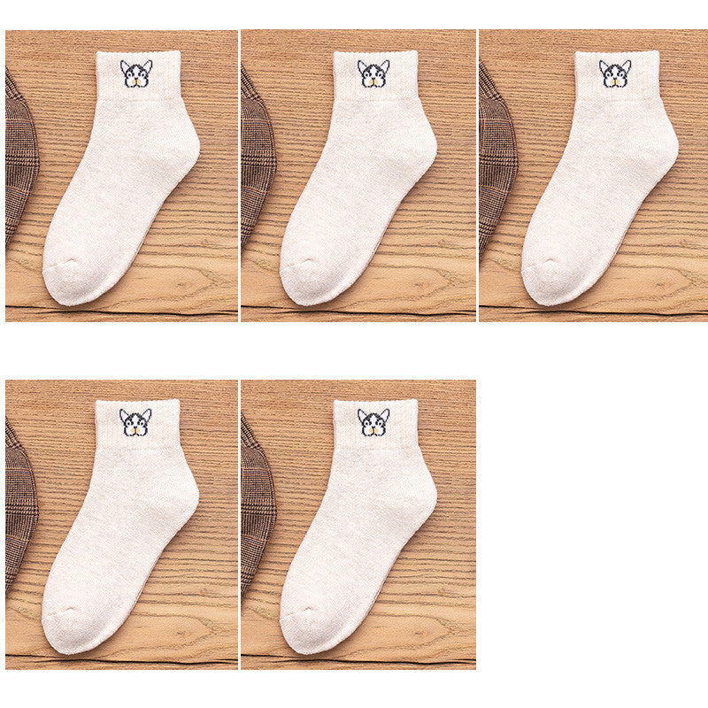 Cartoon Embroidered  In Tube Socks