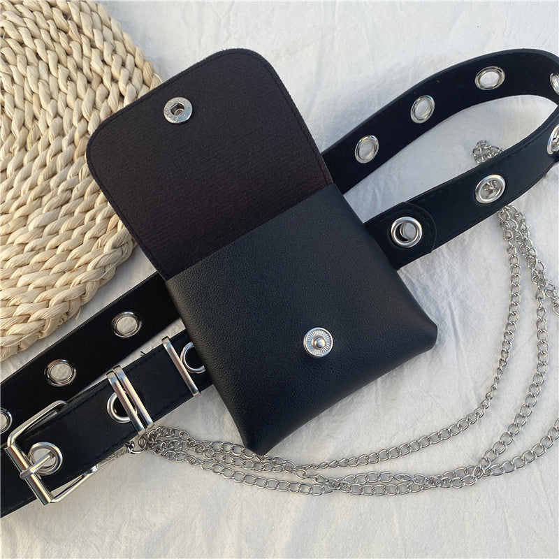 Punk Belt Female Cool Ins Chain Belt Bag Decoration