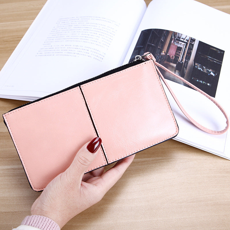 Female Long Clutch Women's Multi Card Slots Wallet Multi-function Wristband Wallet
