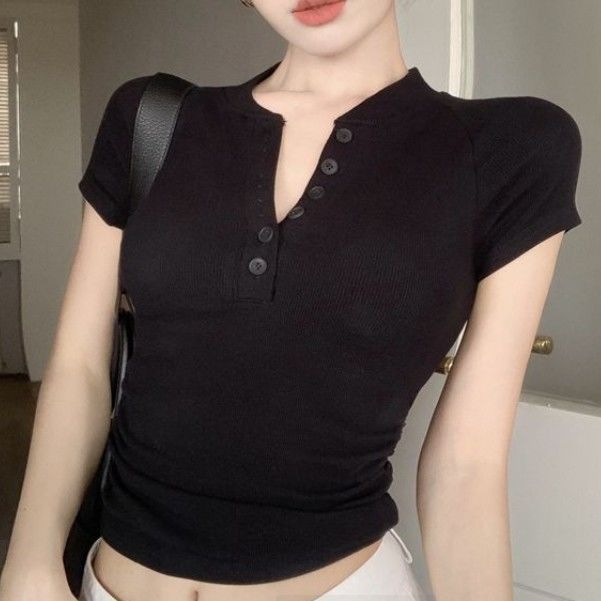 Thai-style Commuter Top A Soft Understated Short-sleeve T-shirt For Layering