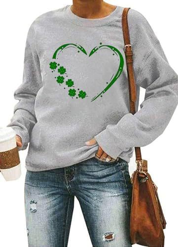 Dame Langærmet Pullover Top med Print