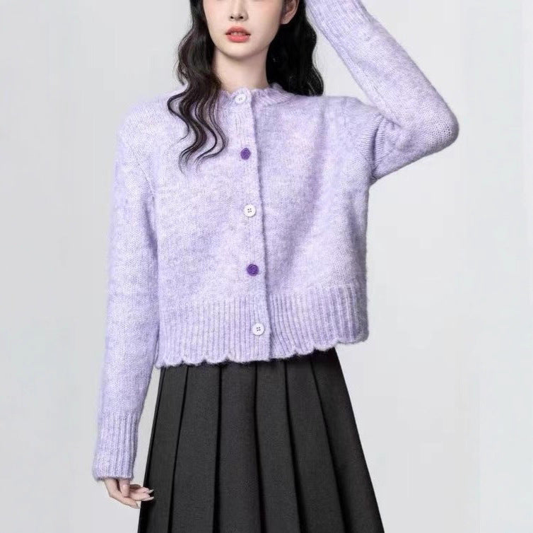 Loose Soft Glutinous Knitted Cardigan Chic Top