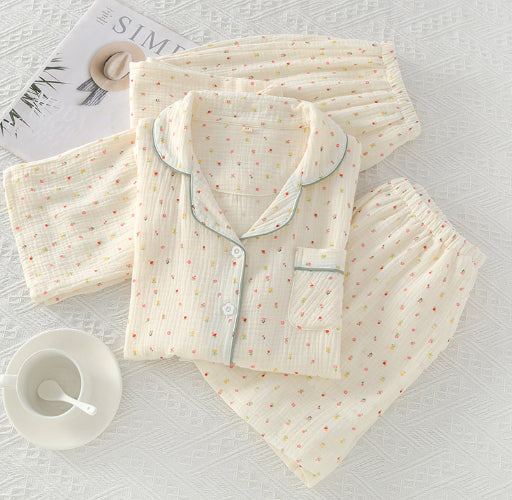 Women's Crepe Cotton Yarn Fashion Three-piece Set