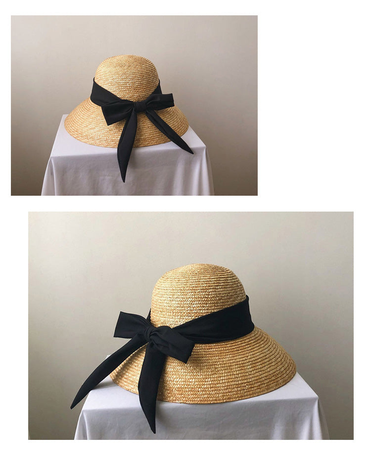 Big Eaves Bowler Hat With Sunshade Fisherman's Straw Hat