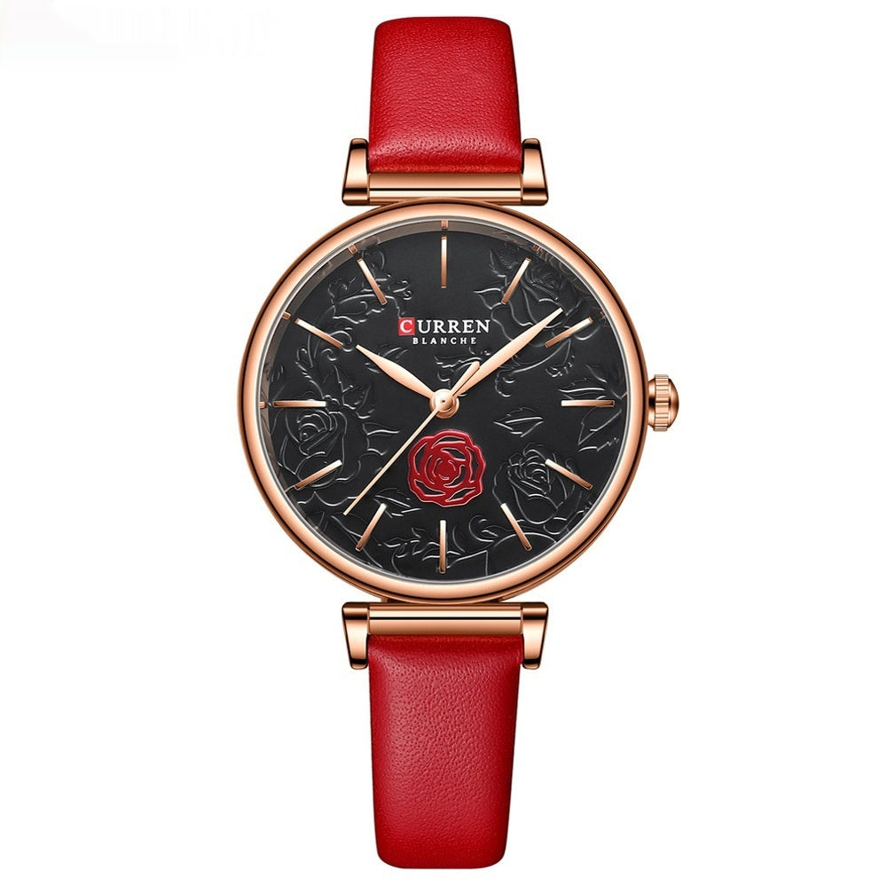 Fashionable And Simple Womens Waterproof Quartz Watch