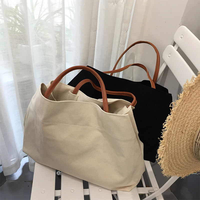 Ins Explosion Models Simple Handbag Pure Color Tote Bagg