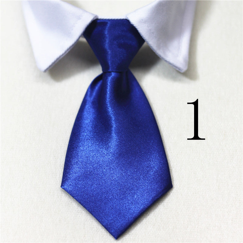 Cat And Dog Pet Fake Tie Solid Color Stripes