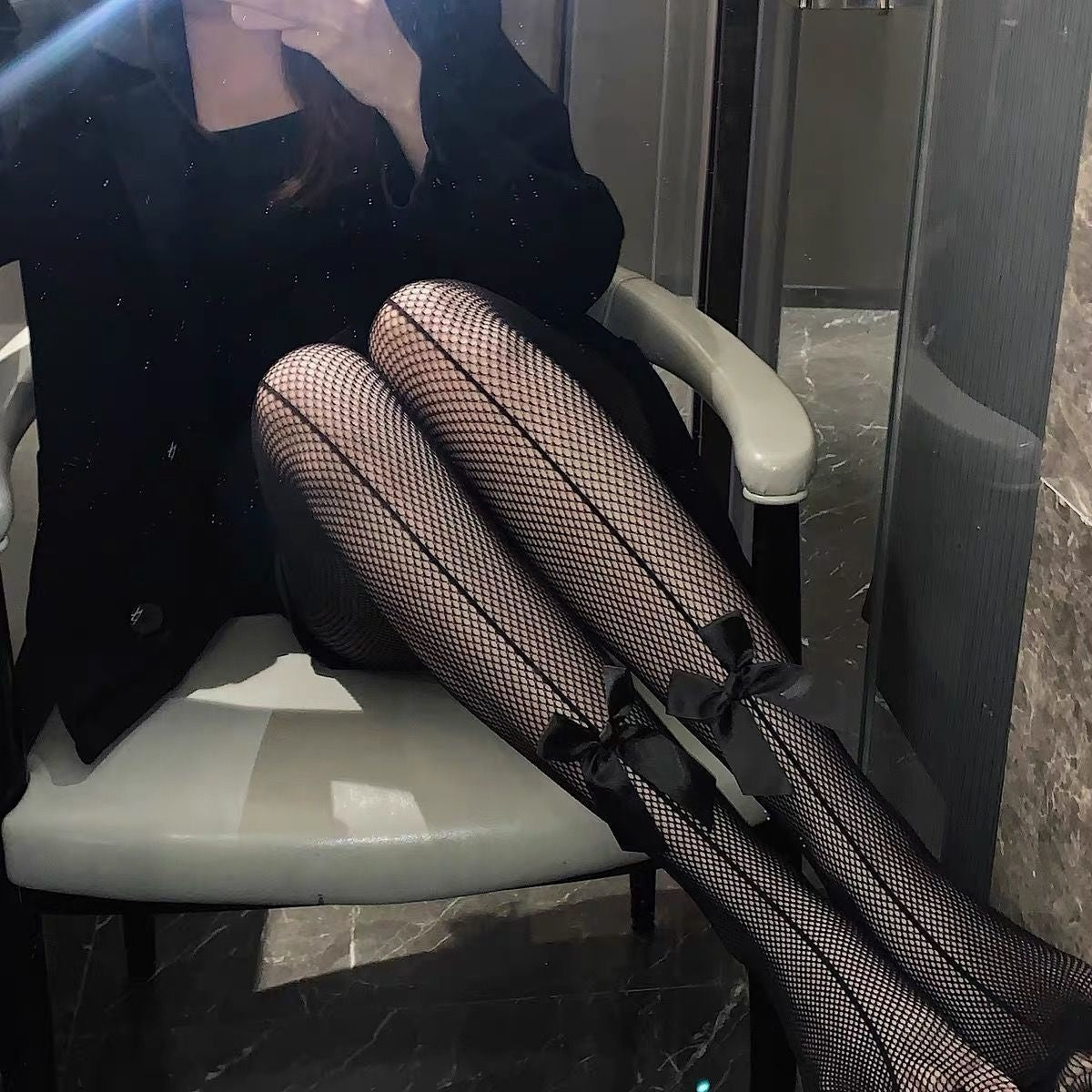 Hollow Lace Mesh Stockings Bottoming Pantyhose Japanese Lolita Retro
