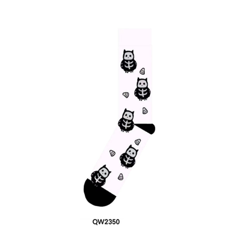 Halloween Cartoon Versatile Men's And Women's Mid-calf Socks