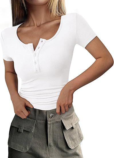 Ribbed Henley-button Casual Shirt In A Slim Fit