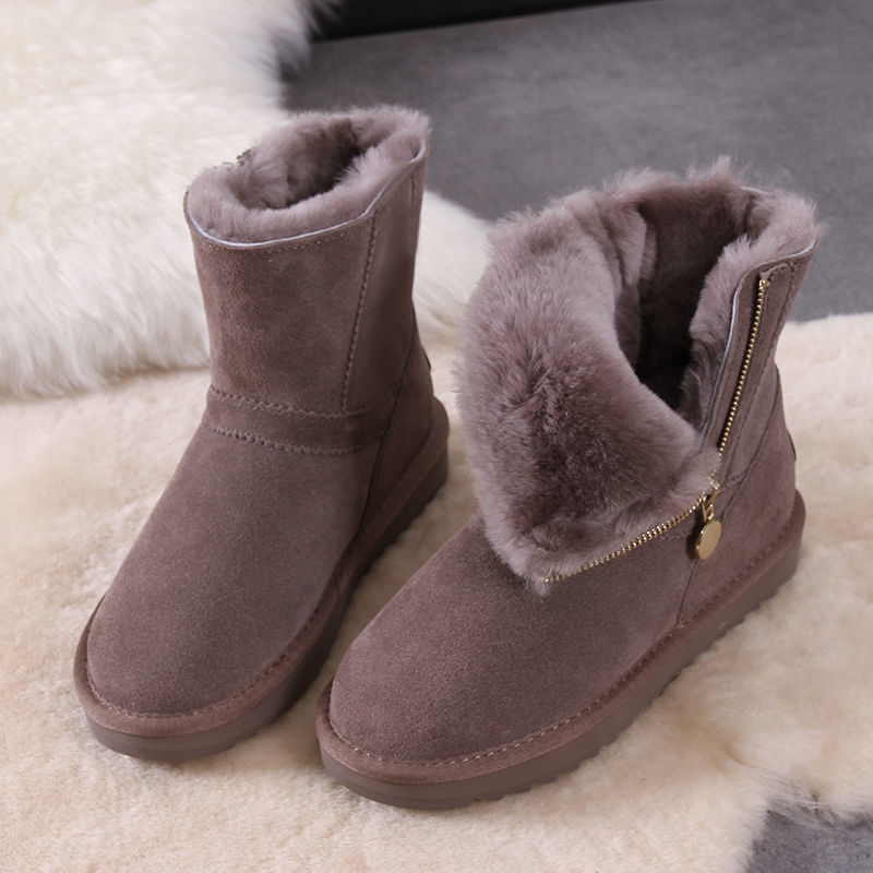 Non-slip All-match Padded Flat Snow Boots Women's Shoes