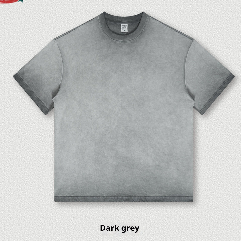 Retro Dopamine Round Neck Cotton Short Sleeve