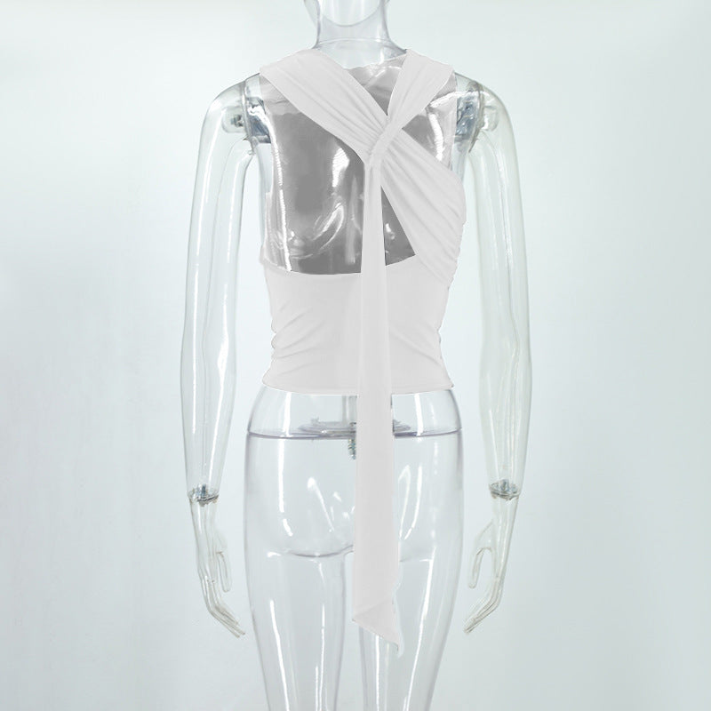 Back-pleated Form-fitting Niche-style Top Or Camisole