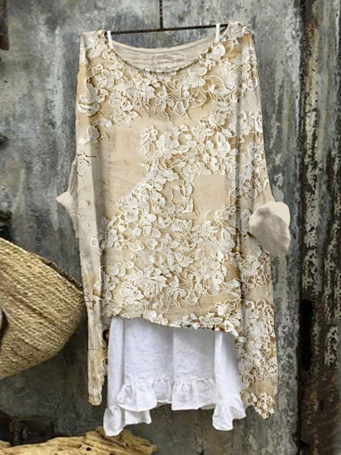 Summer Monsoon Long Sleeve Printed Urban Leisure Pullover Single Top