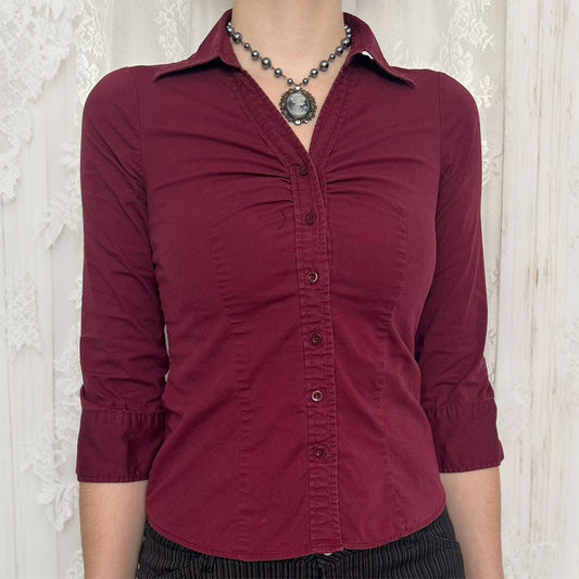 Solid Color Buttons Long Sleeve Shirt For Women