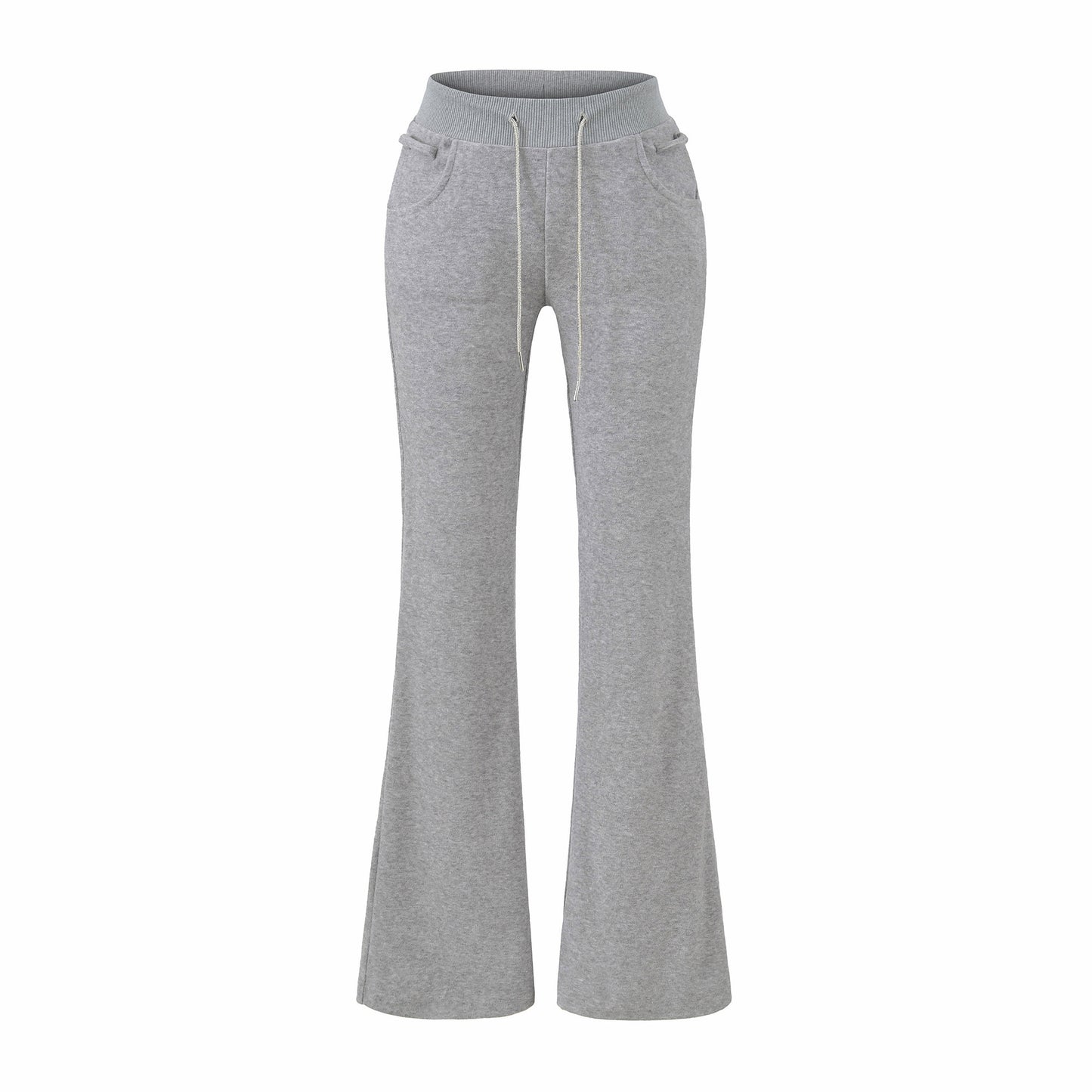 With Beaded Chains Flared Casual Trousers