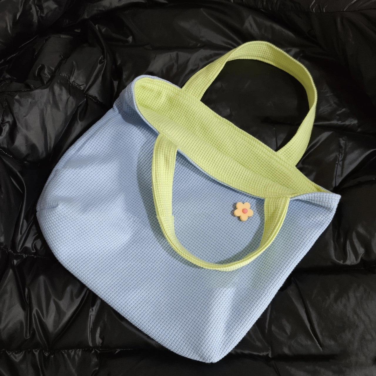 Cute Blue Contrast Tote Bag