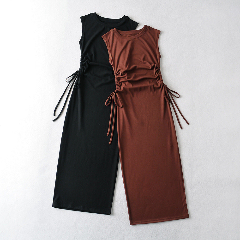 Design Inspired Lace Up Slimming Dress