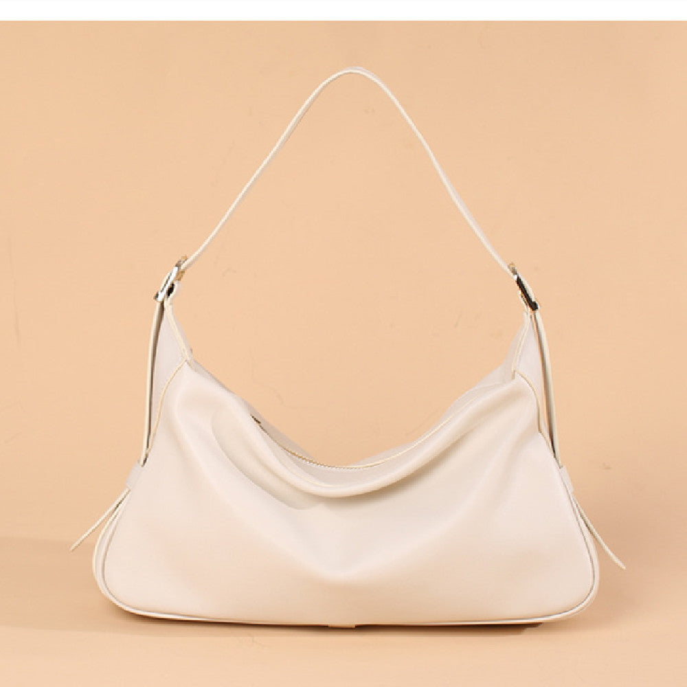 Casual Soft Leather Underarm Portable Crossbody Shoulder Bag