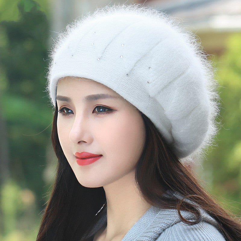 Women's Trendy All Match Rabbit Fur Wool Hat