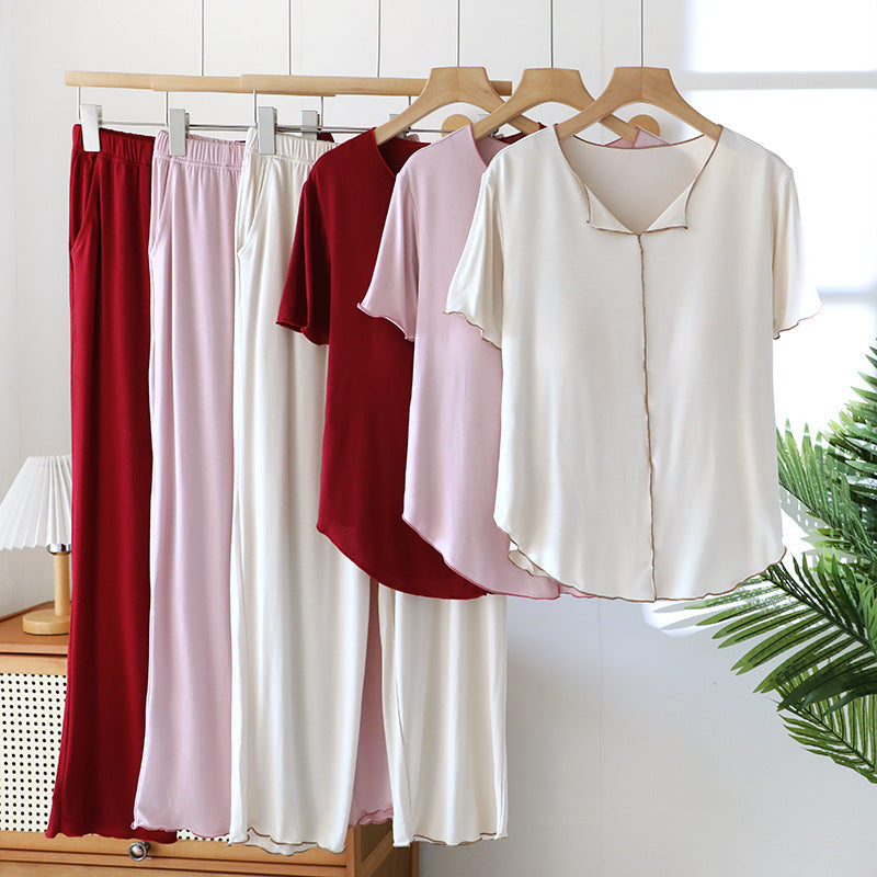 Modal Short-sleeve Pants Set Suitable For Both Home Wear And Outdoor Activities