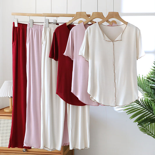 Modal Short-sleeve Pants Set Suitable For Both Home Wear And Outdoor Activities