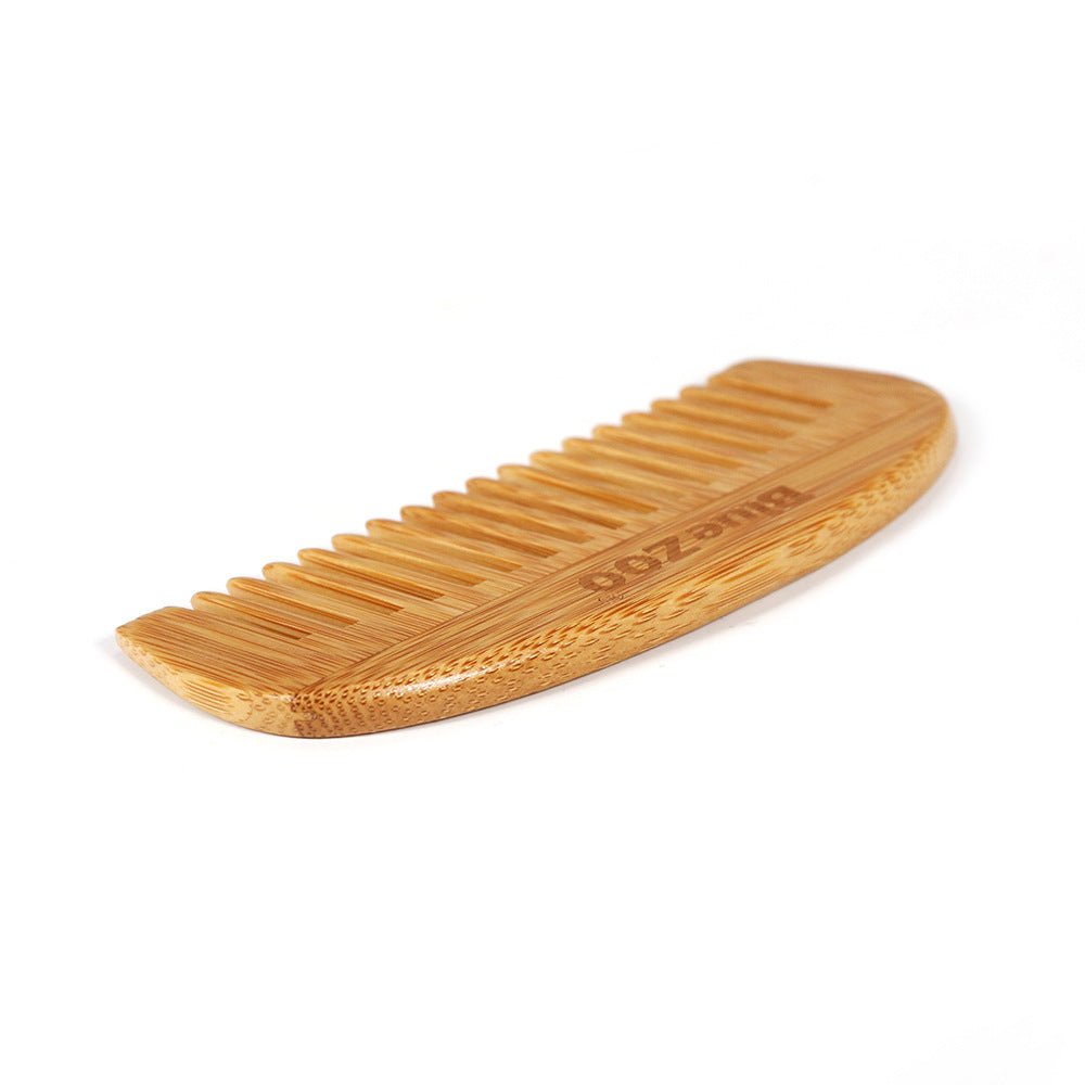 Naturlig bambustræ hårkam massage hovedbund antistatisk herrekam 12x5,2 cm damehårstylingredskab hovedmeridian massagekam