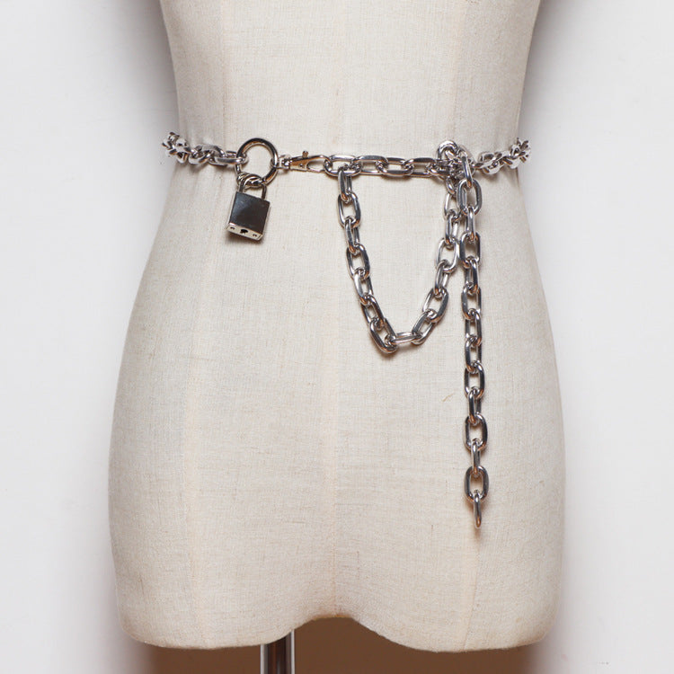 All-match Iron Chain Belt Hip-hop Personality Decoration With Skirt
