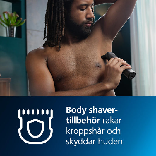 Philips Series 9000 13-in-one Trimmer + OneBlade, groomingset för hela kroppen, exakt trimning, skarpa kanter, smidig rakning, 27 längdinställningar (0,2–20 mm) (modell MG9530/15)