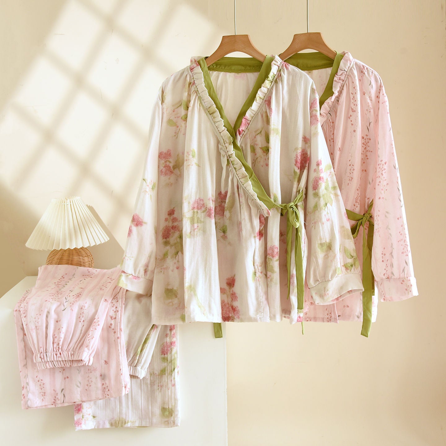 Womens Loose-fitting Long-sleeve Top And Pants Set