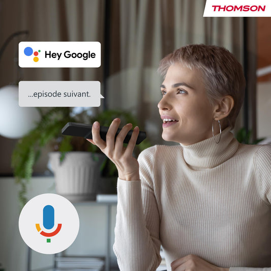 THOMSON 32 Tum (80cm) QLED Google Smart TV, Wi-Fi, Dolby Audio, HDR10, Bluetooth 5.1, Triple-Tuner (Kabel/Satellit/Antenn), HDMI, CI+, A+ Panel - 32QG4S14