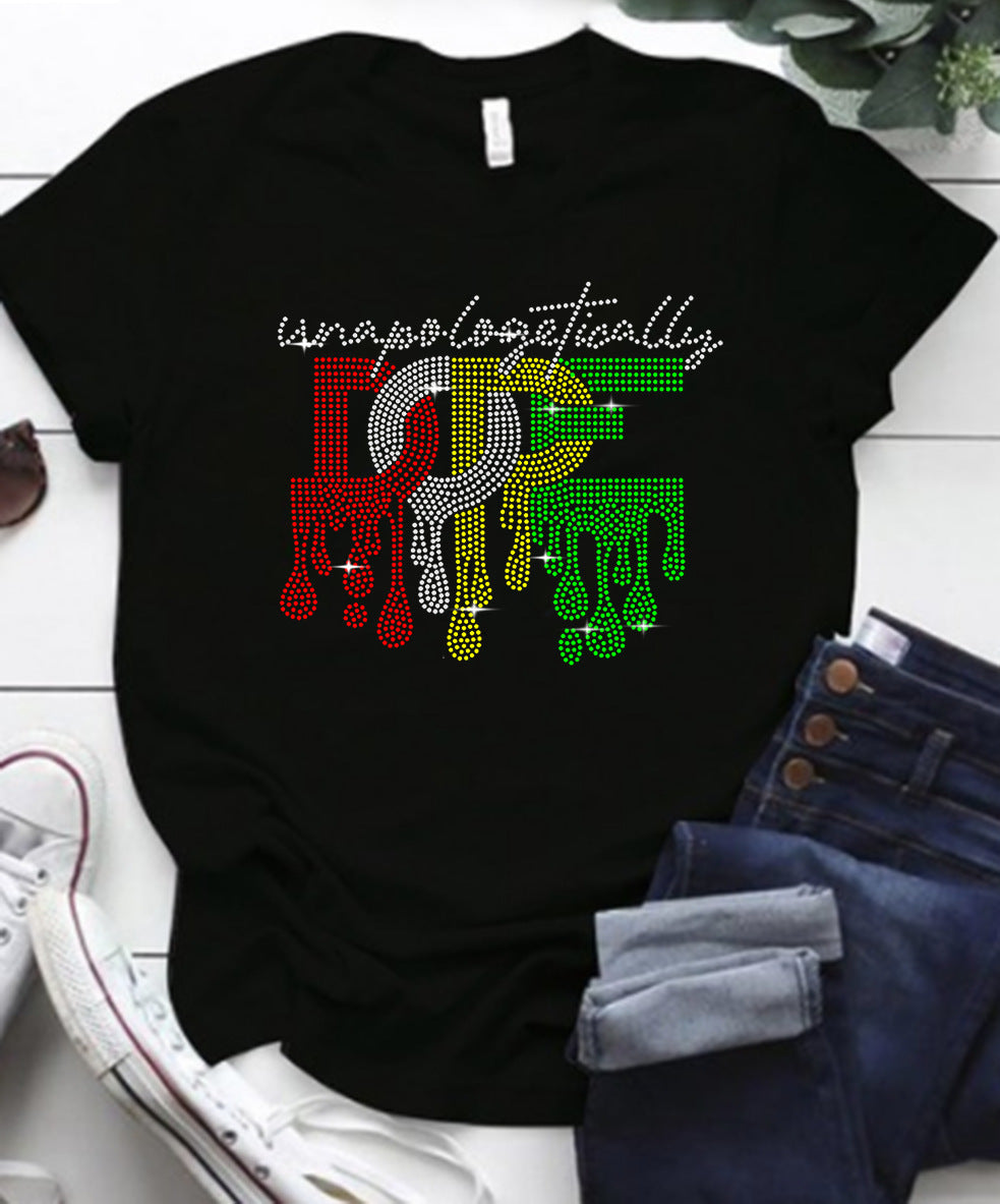 Hot Diamond Round Neck T-shirt