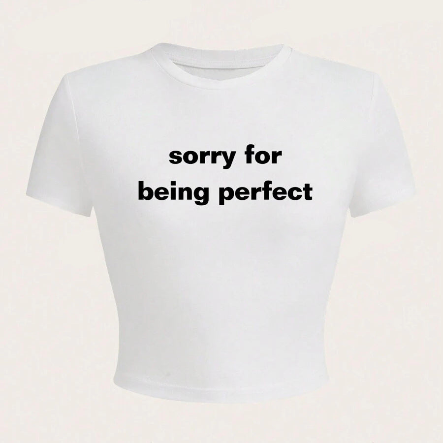 INS personlighed street bogstavtryk kort mavelamelig kortærmet T-shirt