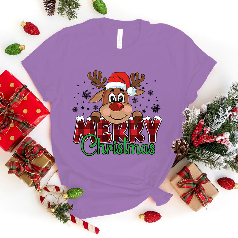 Sød Glædelig Jul trykt T-shirt