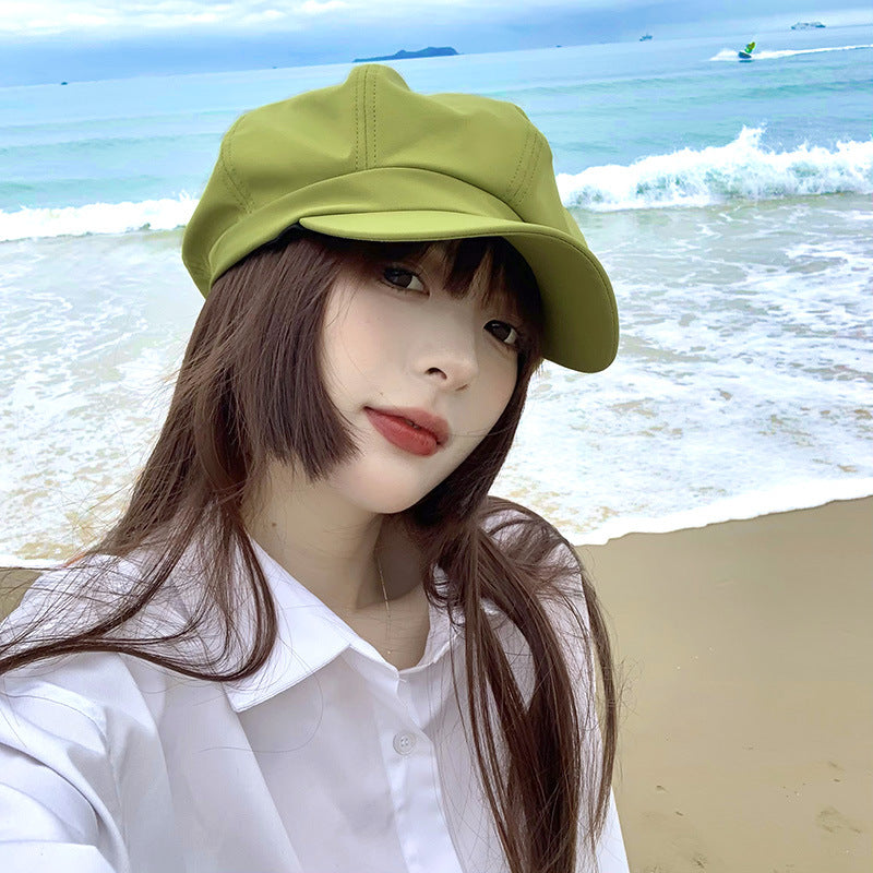 Octagonal Hat With Round Face For Slimming And Fashionable Look