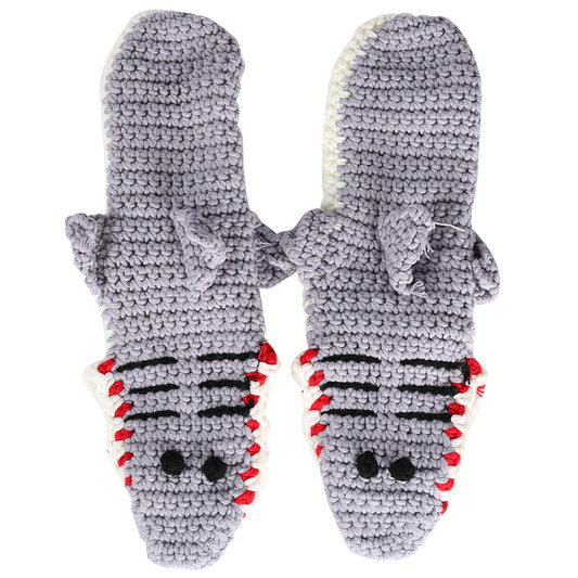 crochet shark socks crocheted