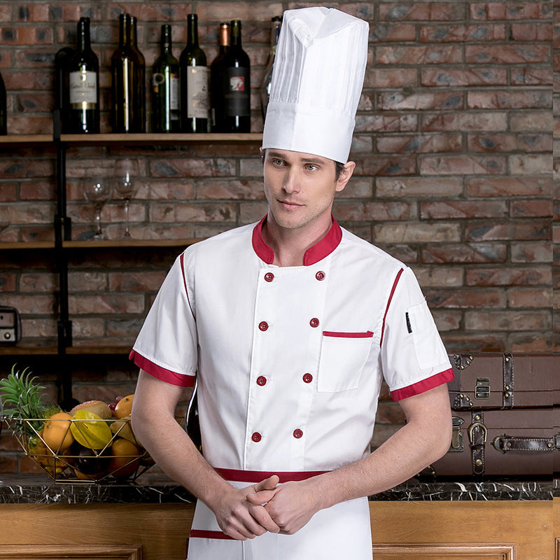 Chef's Clothes Short Sleeve Thin Breathable Mesh Hotel