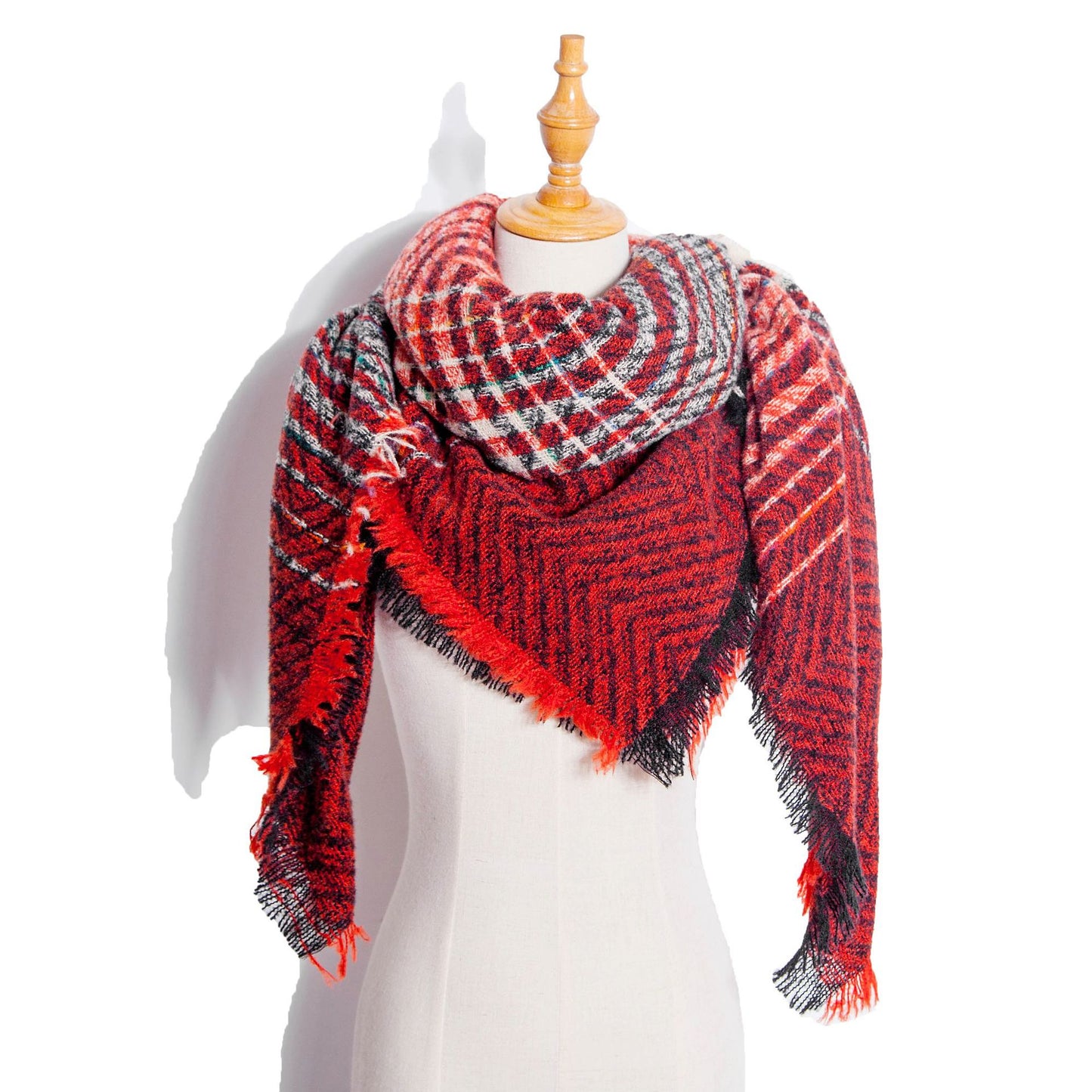Shawl Scarf Autumn And Winter Large Plaid Triangle