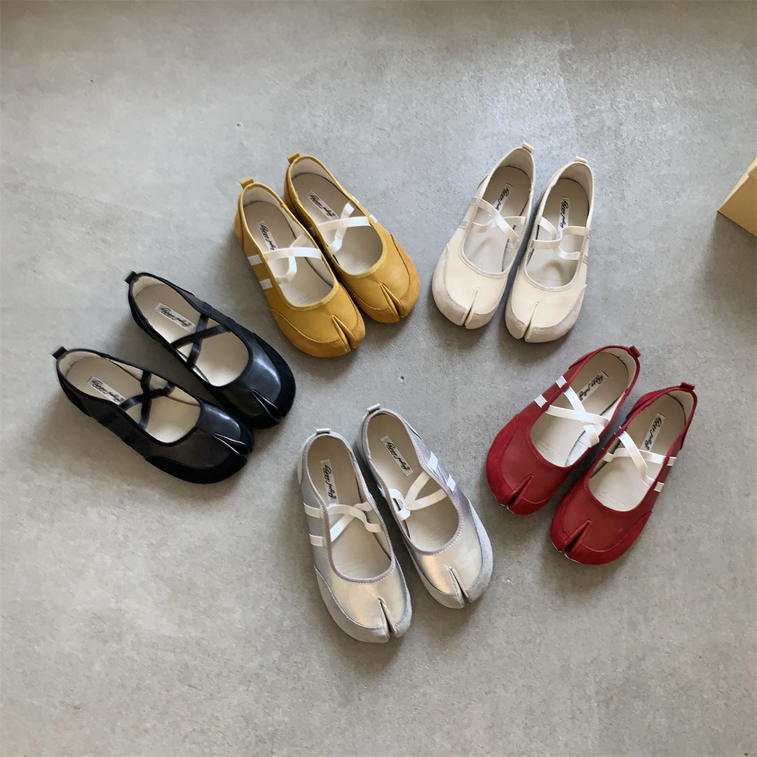 Thick Bottom Split Toe Trotter Feet Pumps Women