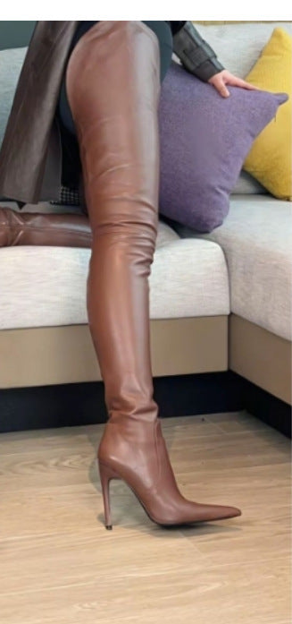 Over-the-knee Stretch Boots For Women