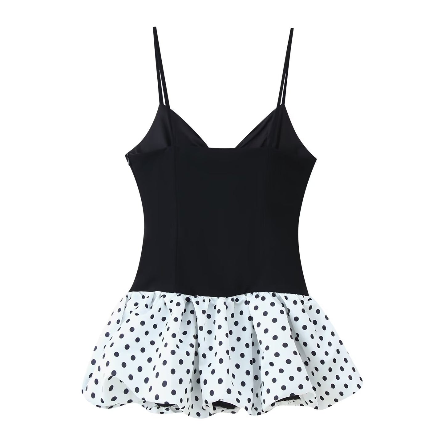 Splejset prikket camisolekjole til kvinder